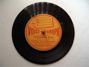 78rpm record recorded at home in 1946